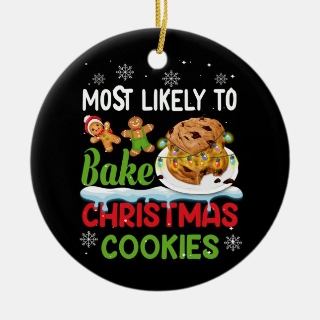 Paraprofessionell i vissa mycket smarta cookies-te julgransprydnad keramik (Framsidan)