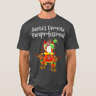 Paraprofessionell jul Santas Favorite Aide T Shirt