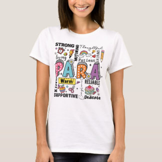 Paraprofessionell lärare Para pedagog Skola T Shirt