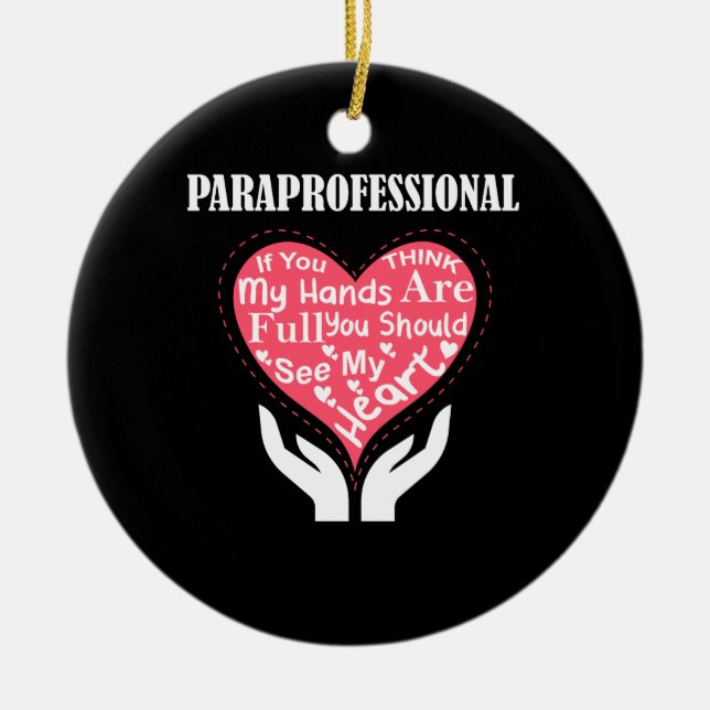 Paraprofessionell om du Tänka min Händer är Fullt Julgransprydnad Keramik (Framsidan)