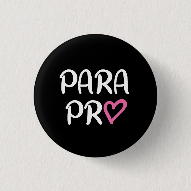 Paraprofessionell Para Pro-Hjärta Present Knapp (Framsida)