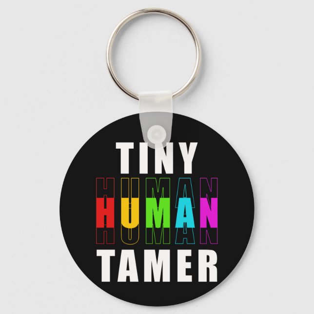 Paraprofessionell Parabildare Tiny Tamer Teacher Nyckelring (Framsida)