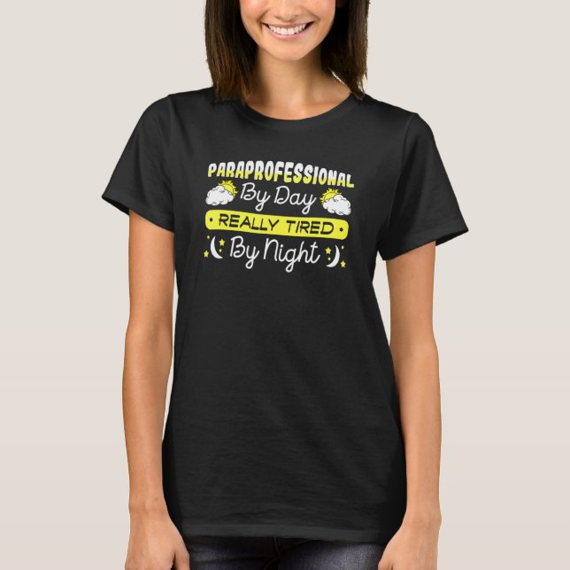 Paraprofessionell Paraeducator Para-Pro Lärare Ai T Shirt (Framsida)
