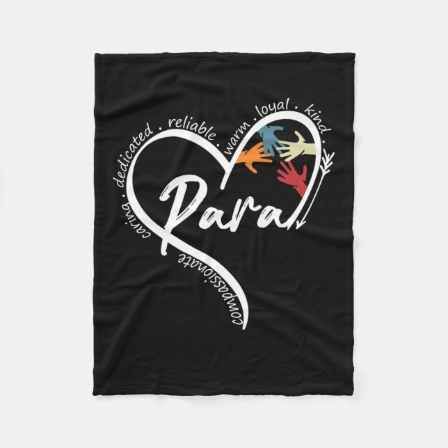 Paraprofessionella grafiska t-shirts tops tillbaka fleecefilt (Framsidan)