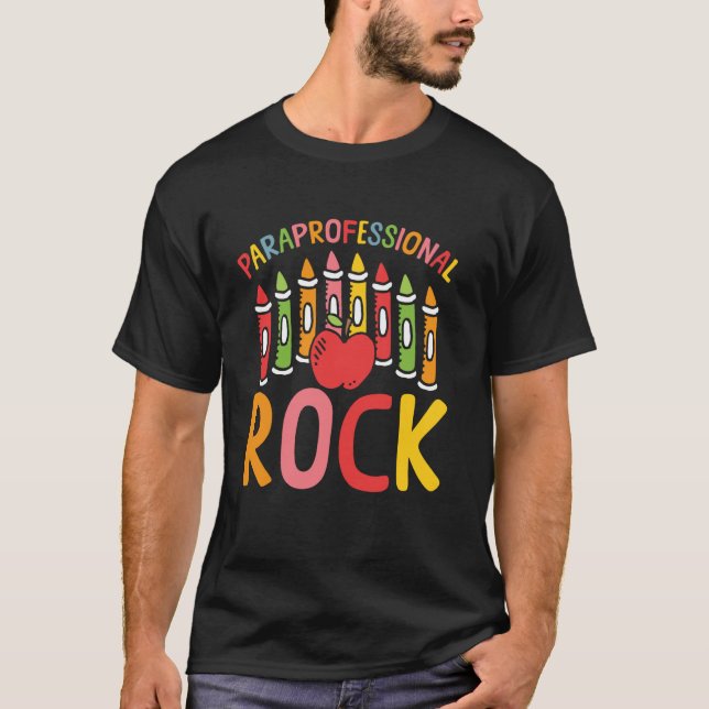 Paraprofessionella rockar para lärare t shirt (Framsida)