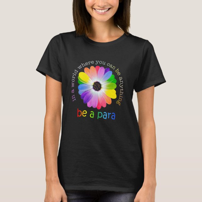 Paraprofessionellt liv Boho Leopard Rainbow tillba T Shirt (Framsida)