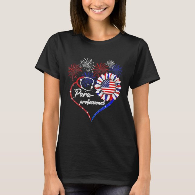 Paraprofessionellt stetoskocope Fireworks Solros F T Shirt (Framsida)