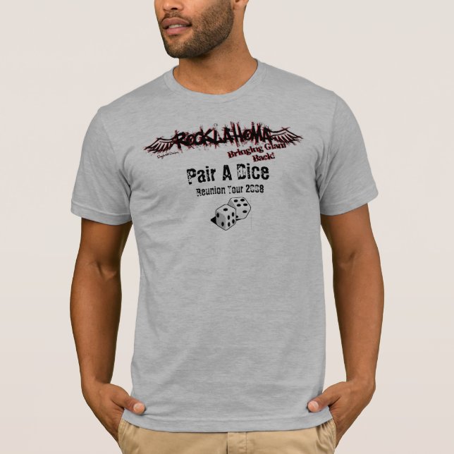 Parar Rocklahoma grå färg 2008 en tärningTshirt T Shirt (Framsida)