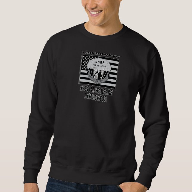 Pararescue-specialistutbildare bakre design lång ärmad tröja (Framsida)