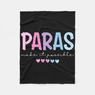 Paras gör det möjligt Heart Para Paraprofessional Fleecefilt