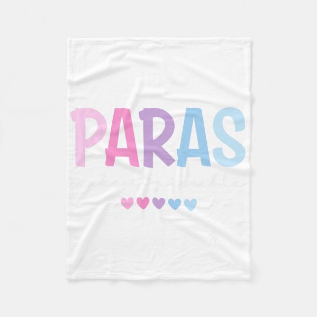 Paras gör det möjligt Heart Para Paraprofessional Fleecefilt (Framsidan)