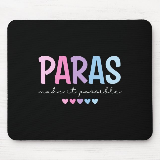Paras gör det möjligt Heart Para Paraprofessional Musmatta (Framsidan)