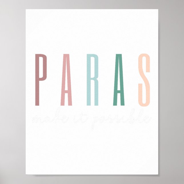 Paras gör det möjligt Paraprofessionell lärarappli Poster (Framsidan)