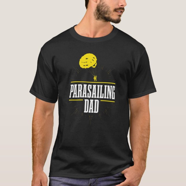 Parasailing Pappa Parasail Parasailer Apparatur T Shirt (Framsida)