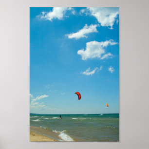 Parasailing, Sjö Michigan Poster
