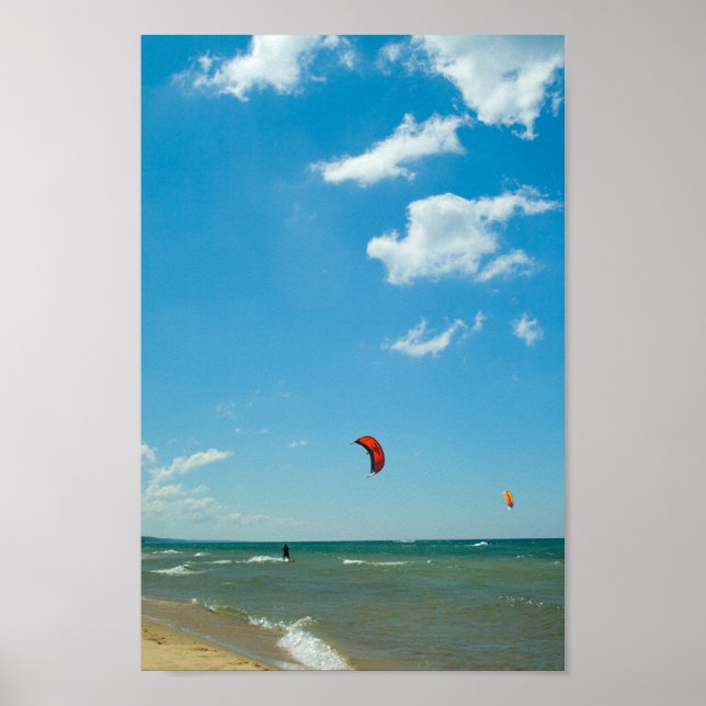 Parasailing, Sjö Michigan Poster (Framsidan)