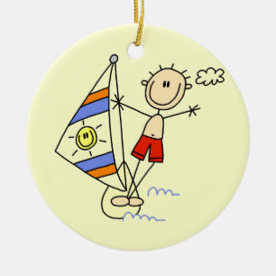 Parasailing Stick figur Julgransprydnad Keramik