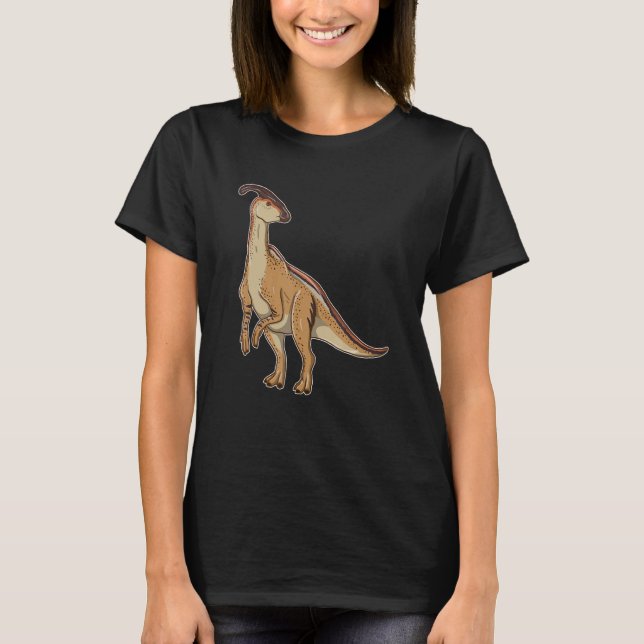 Parasaurolophus Dinosaur  Ancient Saurian T Shirt (Framsida)