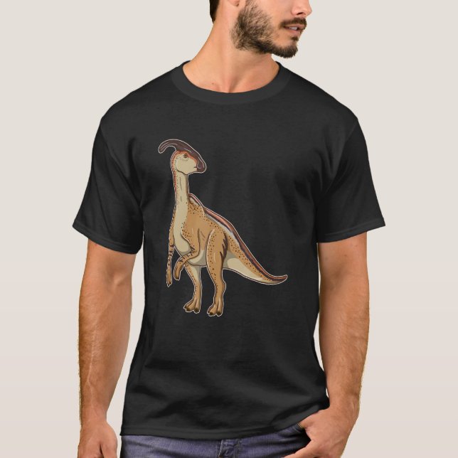 Parasaurolophus Dinosaur  Ancient Saurian T Shirt (Framsida)