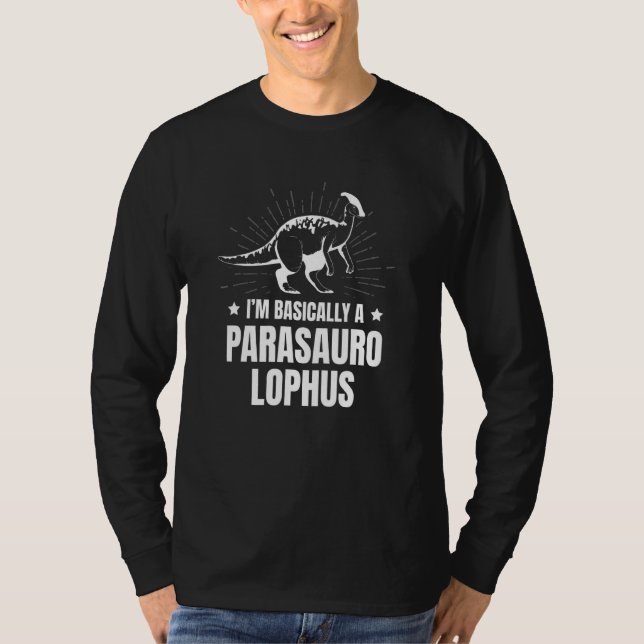 Parasaurolophus Dinosaur Future Paleontology Dino  T Shirt (Framsida)