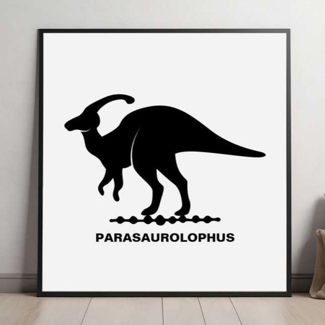Parasaurolophus dinosaur siluett poster (Skapare uppladdad)