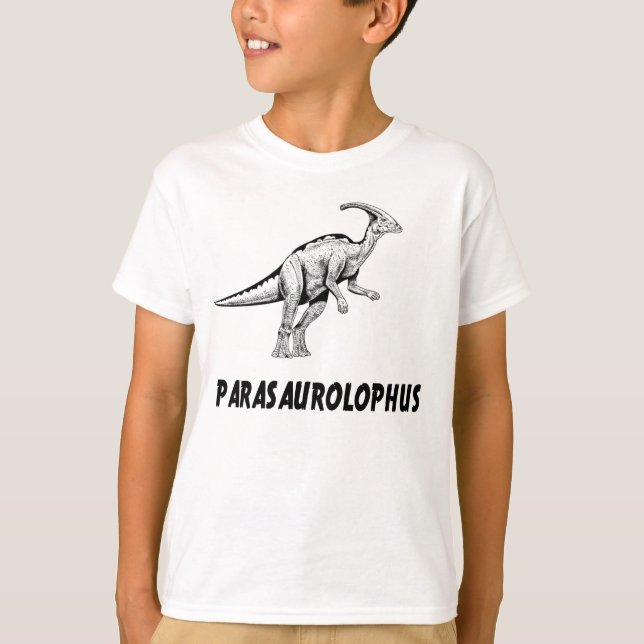 Parasaurolophus Dinosaur Tee Shirt (Framsida)