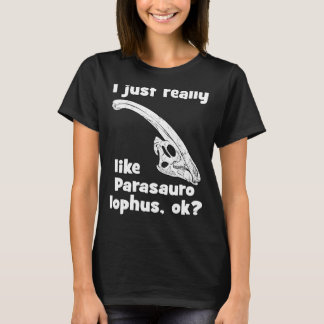 Parasaurolophus Head Fossil Skulliga ben T Shirt