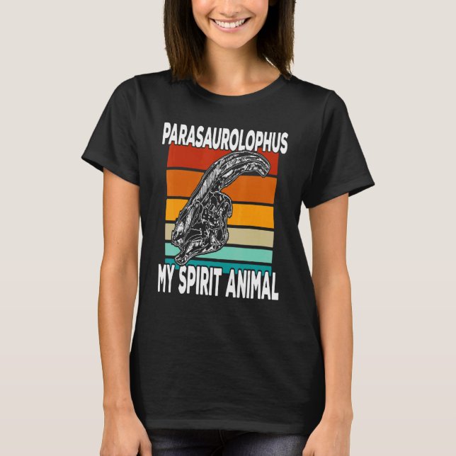 Parasaurolophus Is My Spirit Animal  Kids T Shirt (Framsida)