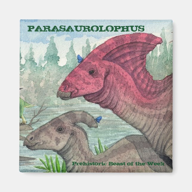Parasaurolophus Magnet (Framsidan)