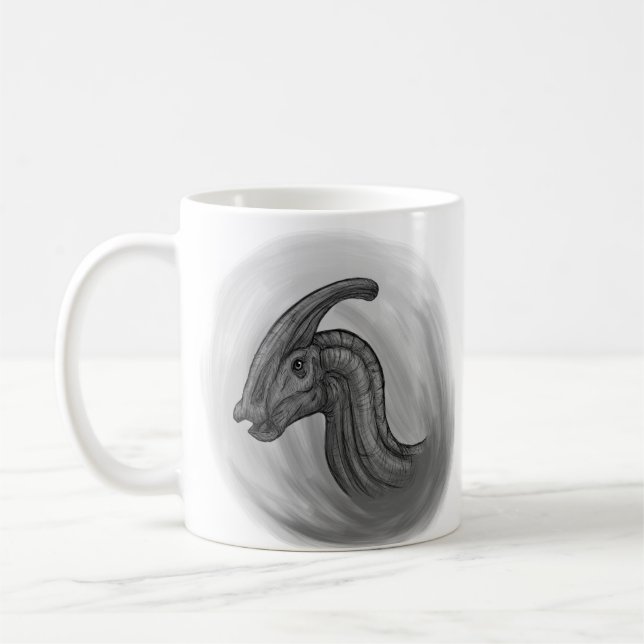Parasaurolophus Sketch Kaffemugg (Vänster)