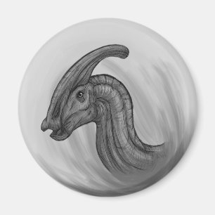 Parasaurolophus skissar magnet