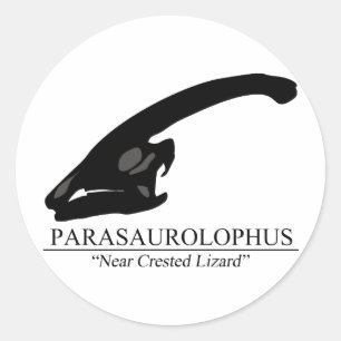 Parasaurolophus Skull Runt Klistermärke