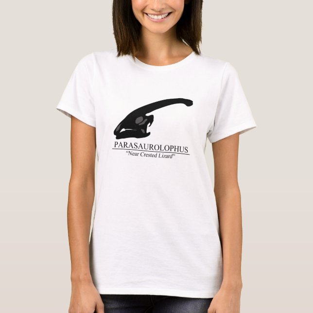 Parasaurolophus Skull T Shirt (Framsida)