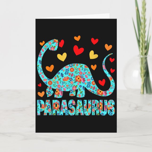 Parasaurus Paraprofessional Paraeducator Dinosaur  Kort (Framsida)