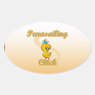 Paraserande Chick Ovalt Klistermärke