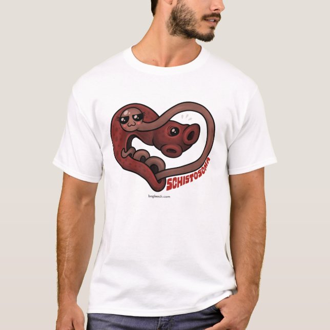 PARASIT: BlodFlukes (schistosoma) Tee Shirt (Framsida)