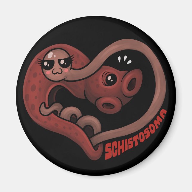 PARASITER: Blodflukes (schistosoma) Magnet (Framsidan)