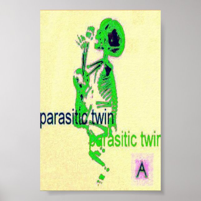 Parasitisk Twin(Poster)-Grönt Poster (Framsidan)