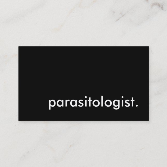 parasitolog. visitkort (Framsida)