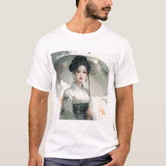 Parasoll Grace – Traditionell klänning i blommande T Shirt