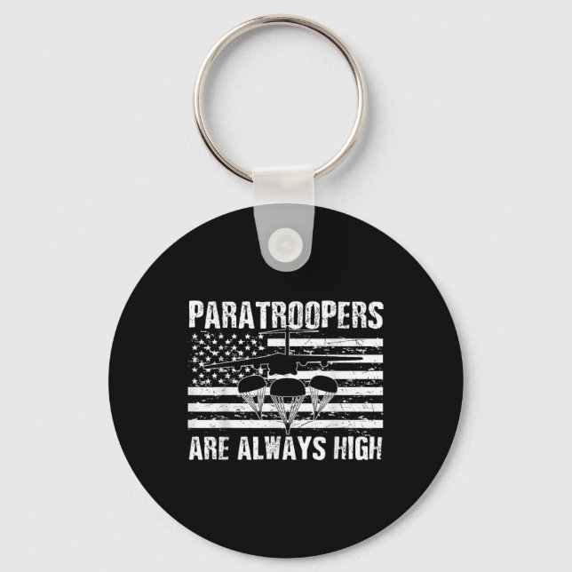Paratrooper American Flagga US Army Soldier Vetera Nyckelring (Framsida)