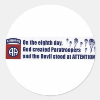 paratrooper FUNNY Runt Klistermärke