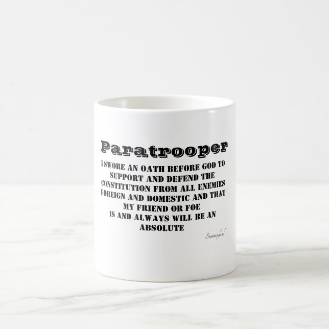 Paratrooper Oath Coffee mugg (Center)