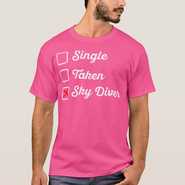 Paratrooper Single Taken Himmel Diver Skydive Skyd T Shirt (Framsida)