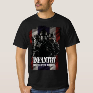 Paratroopers luftburet infanteri med thailändsk f t shirt