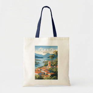 Paraty Brazil Travel Art Vintage Tygkasse
