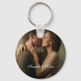 Parbild & anpassat namn Nyckelring Present