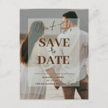 parbild genomskinlig Save The Date-kort