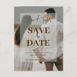 parbild genomskinlig Save The Date-kort Vykort