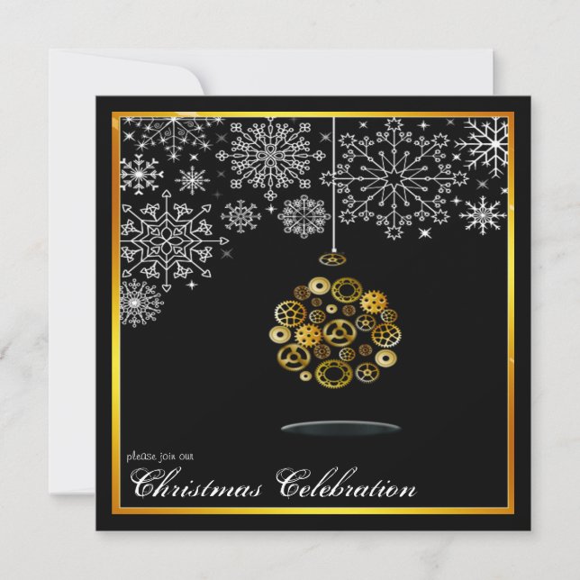 Parbjudan till steampunk christmas inbjudningar (Framsida)